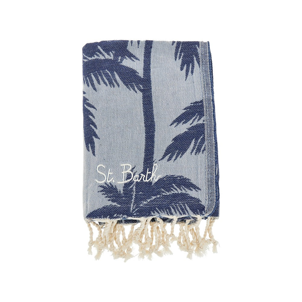 Telo mare in cotone con motivo Palmera