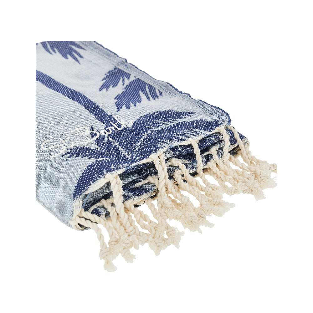 Telo mare in cotone con motivo Palmera
