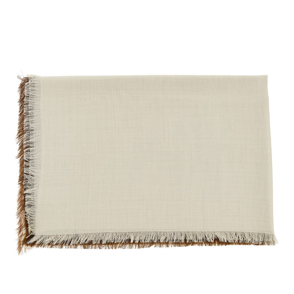 Sciarpa in lana e seta jacquard