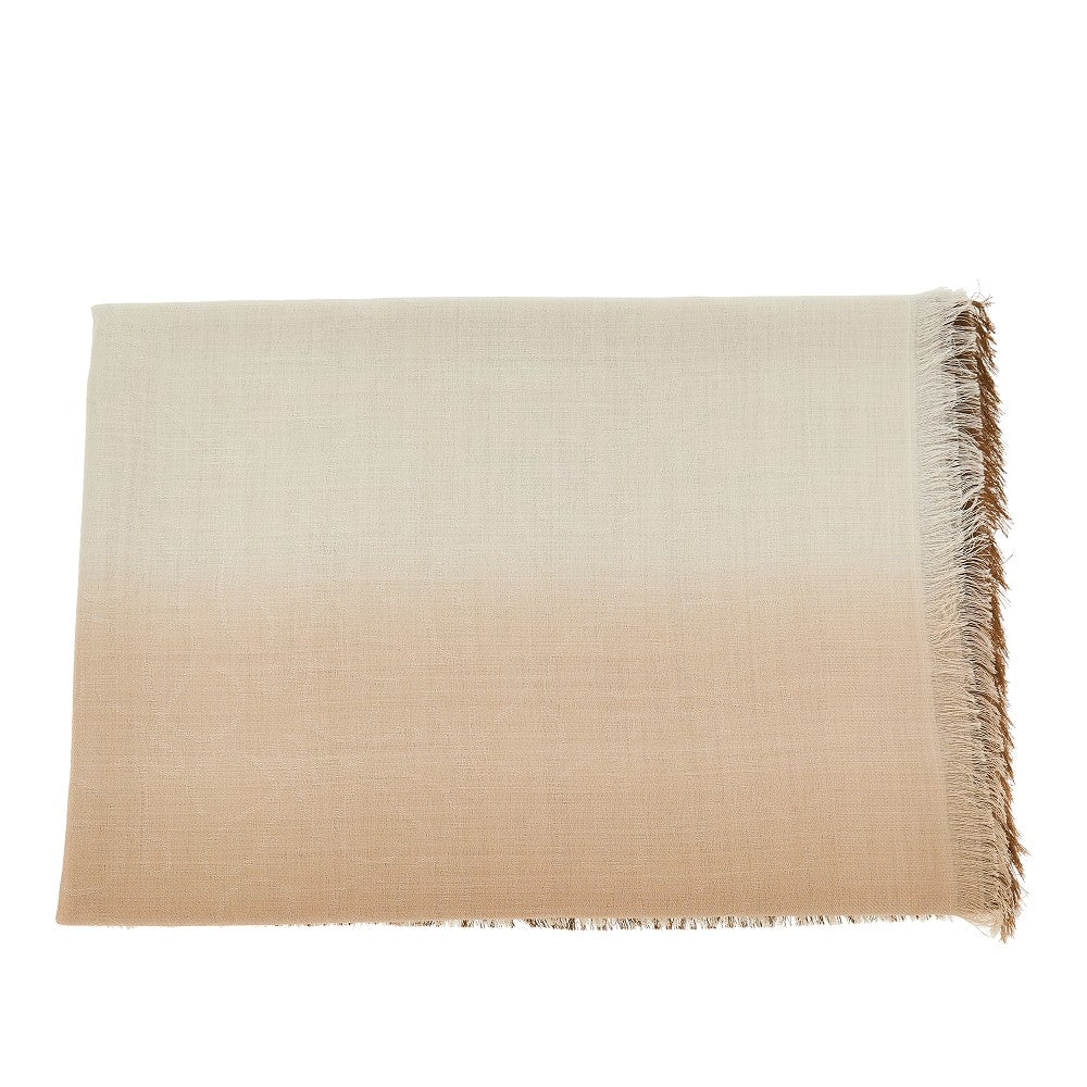 Sciarpa in lana e seta jacquard