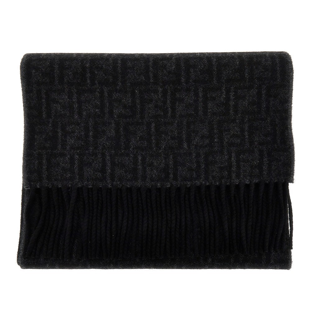 Wool and cashmere double-face scarf