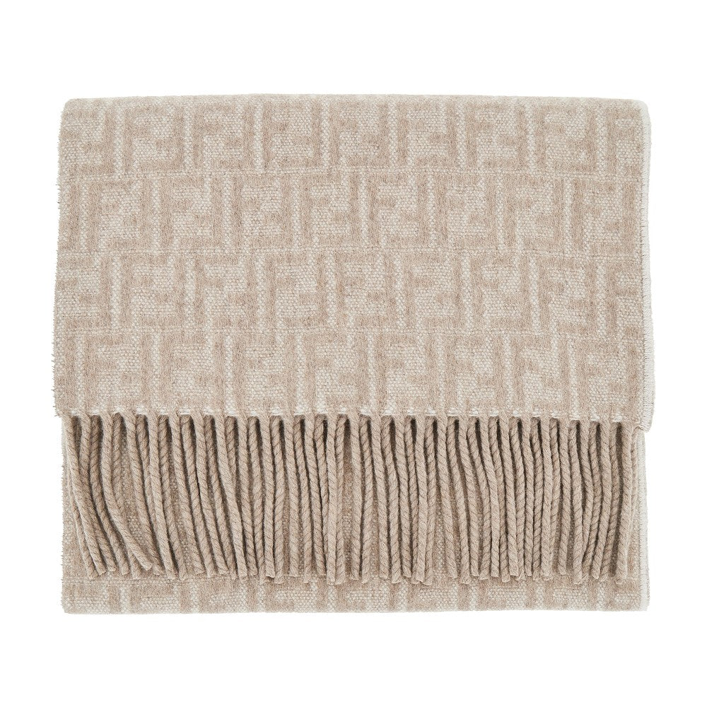 Wool and cashmere double-face scarf