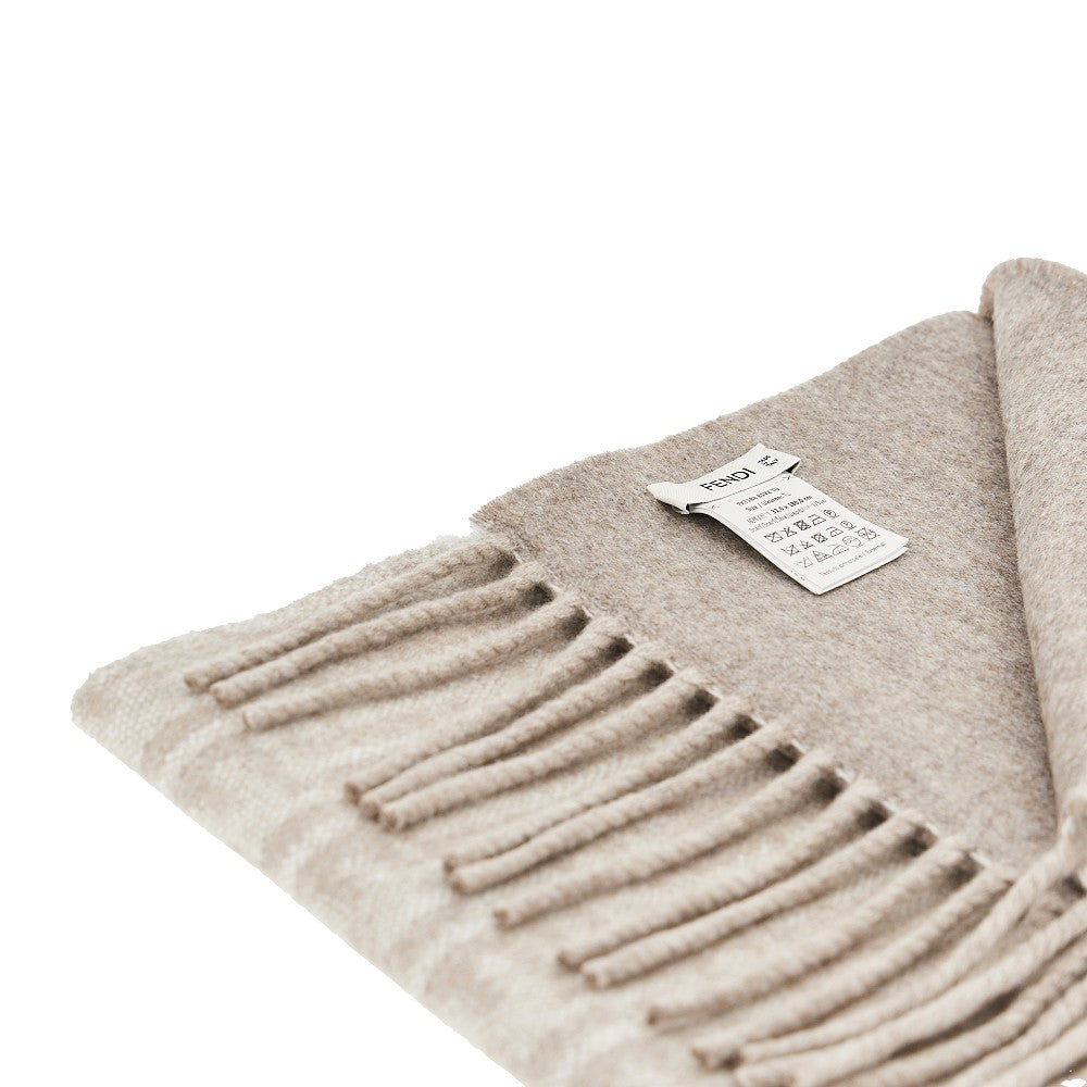 Wool and cashmere double-face scarf