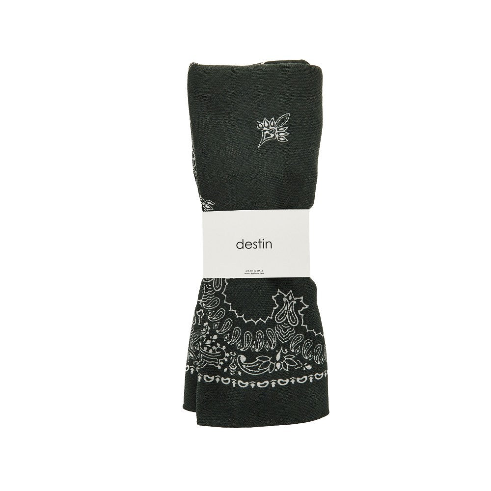 Foulard in lana con motivo Bandana