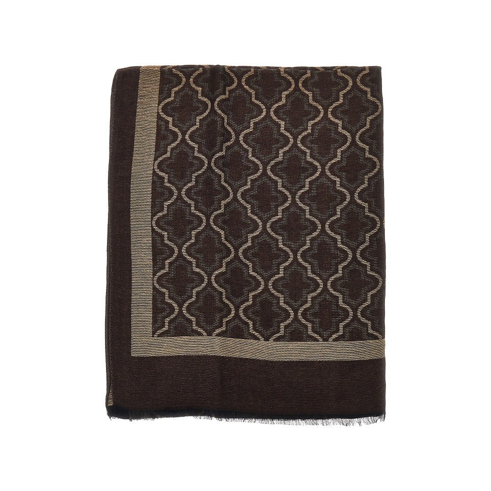 Stola in viscosa e modal con motivo jacquard