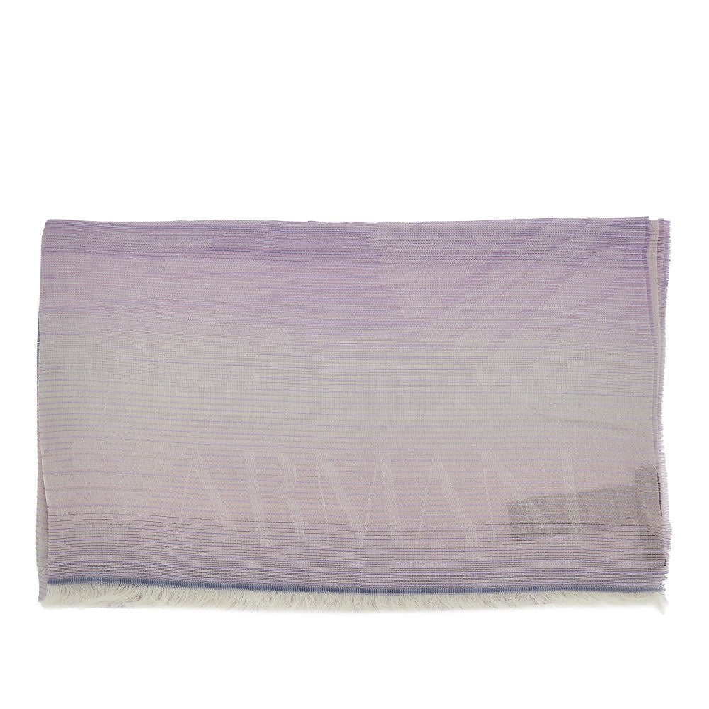 Shaded cotton-blend scarf