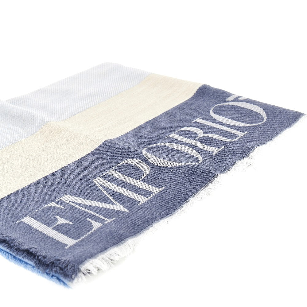 Jacquard wool-blend scarf