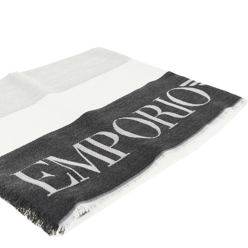 Jacquard wool-blend scarf