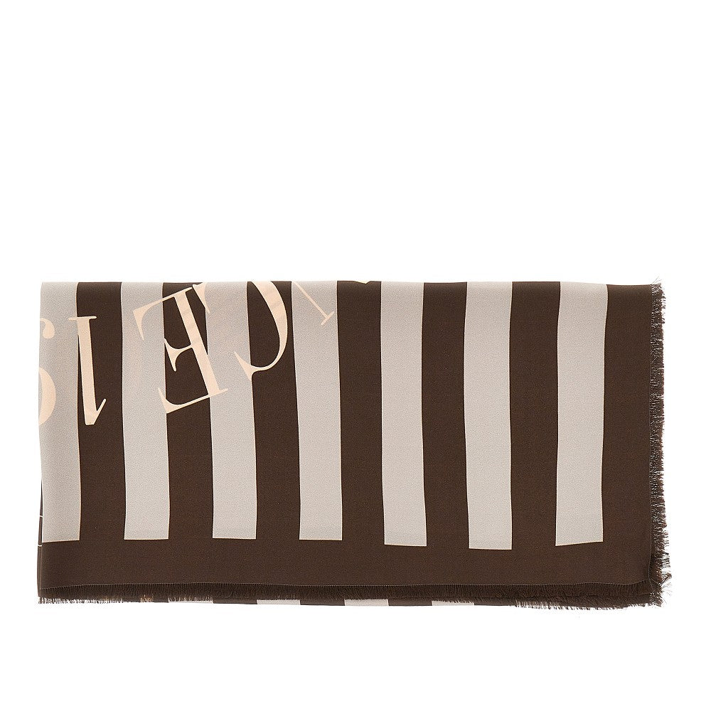Silk scarf with logo print