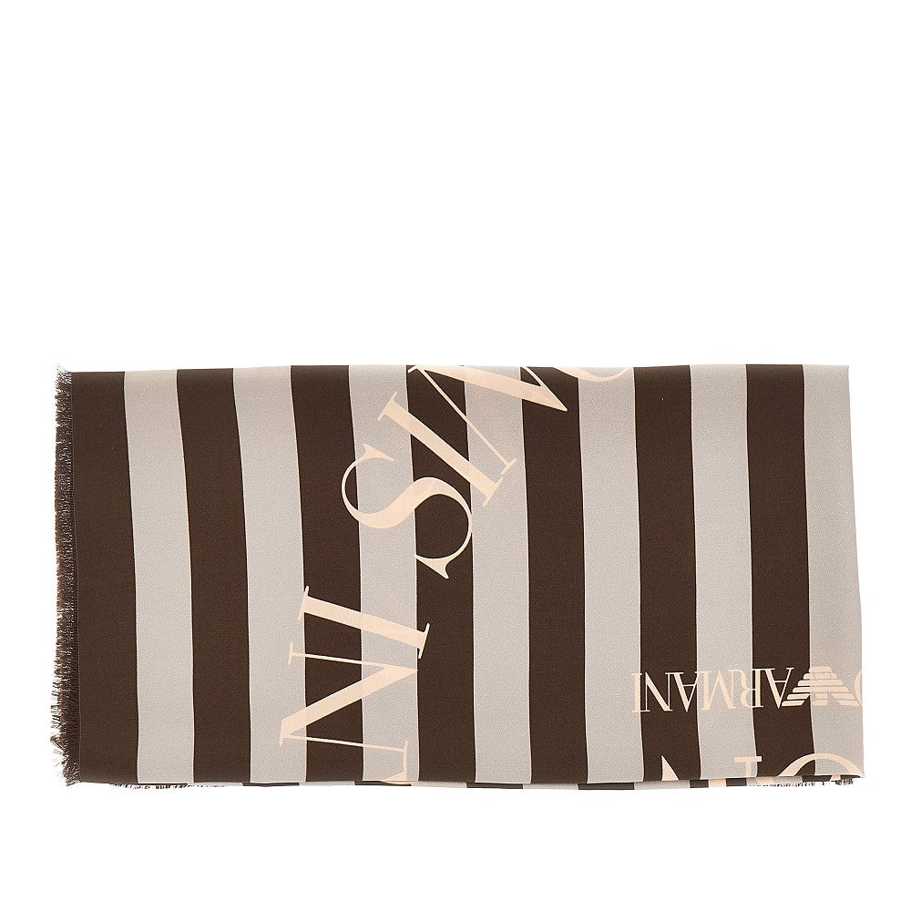 Silk scarf with logo print