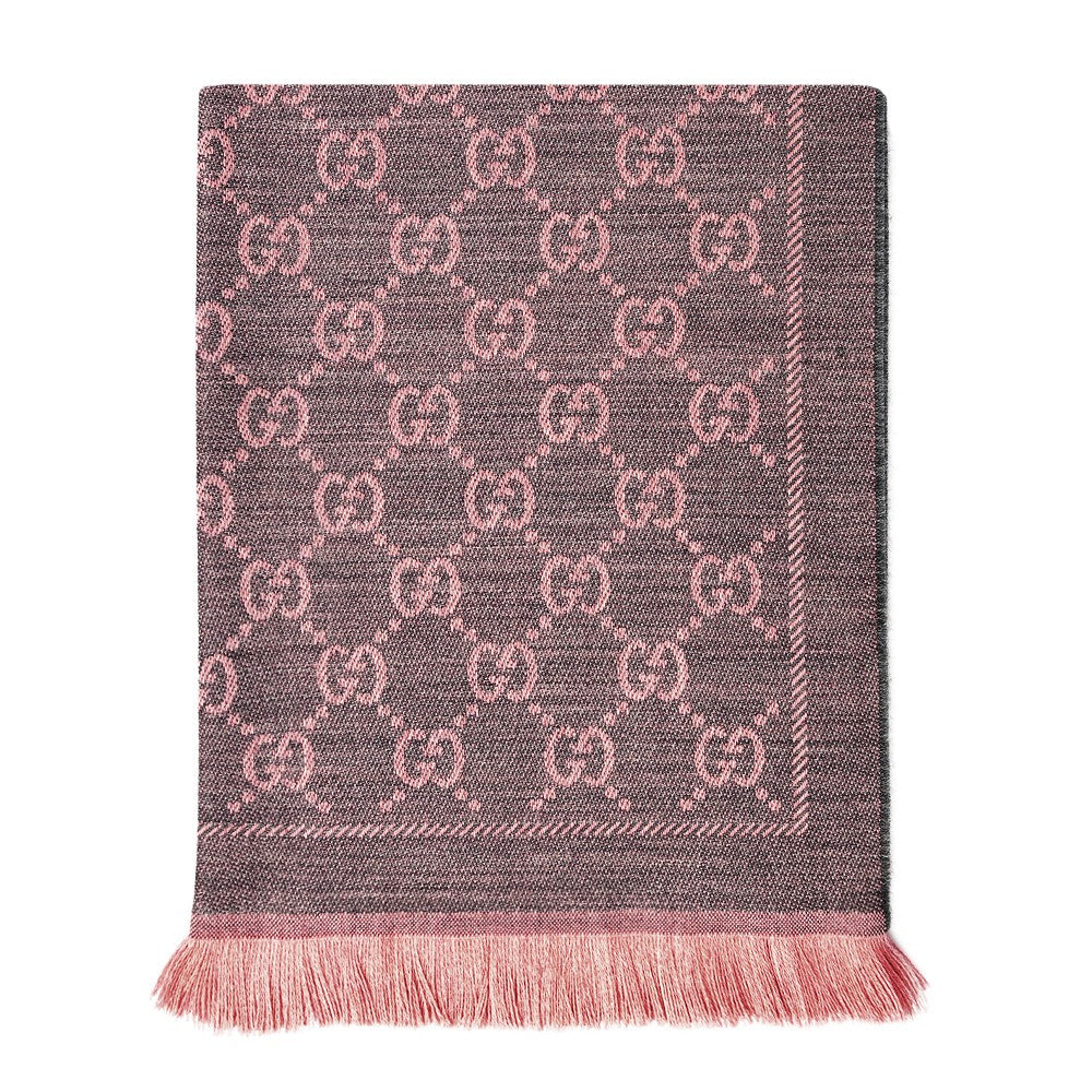 GG jacquard wool scarf