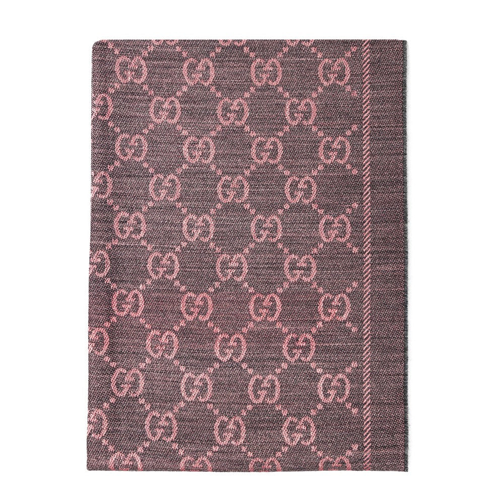 GG jacquard wool scarf