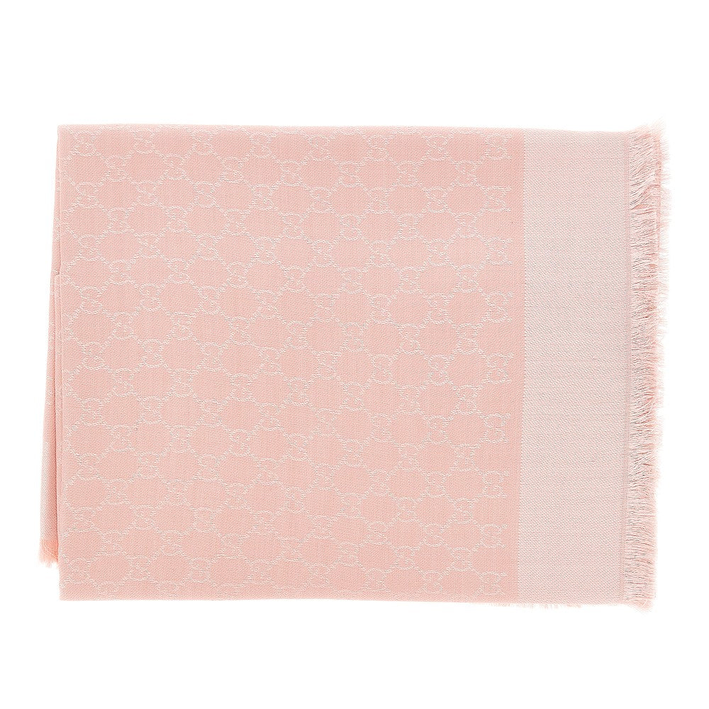 Foulard in seta e lana con motivo GG