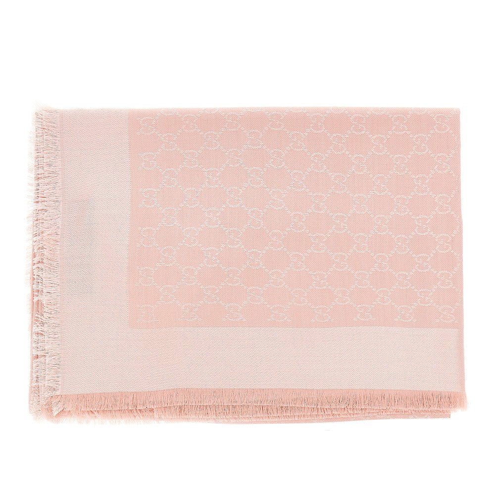 Foulard in seta e lana con motivo GG