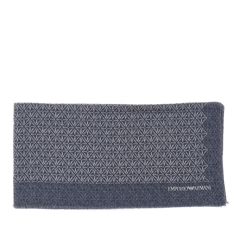 Foulard in viscosa con pattern logo