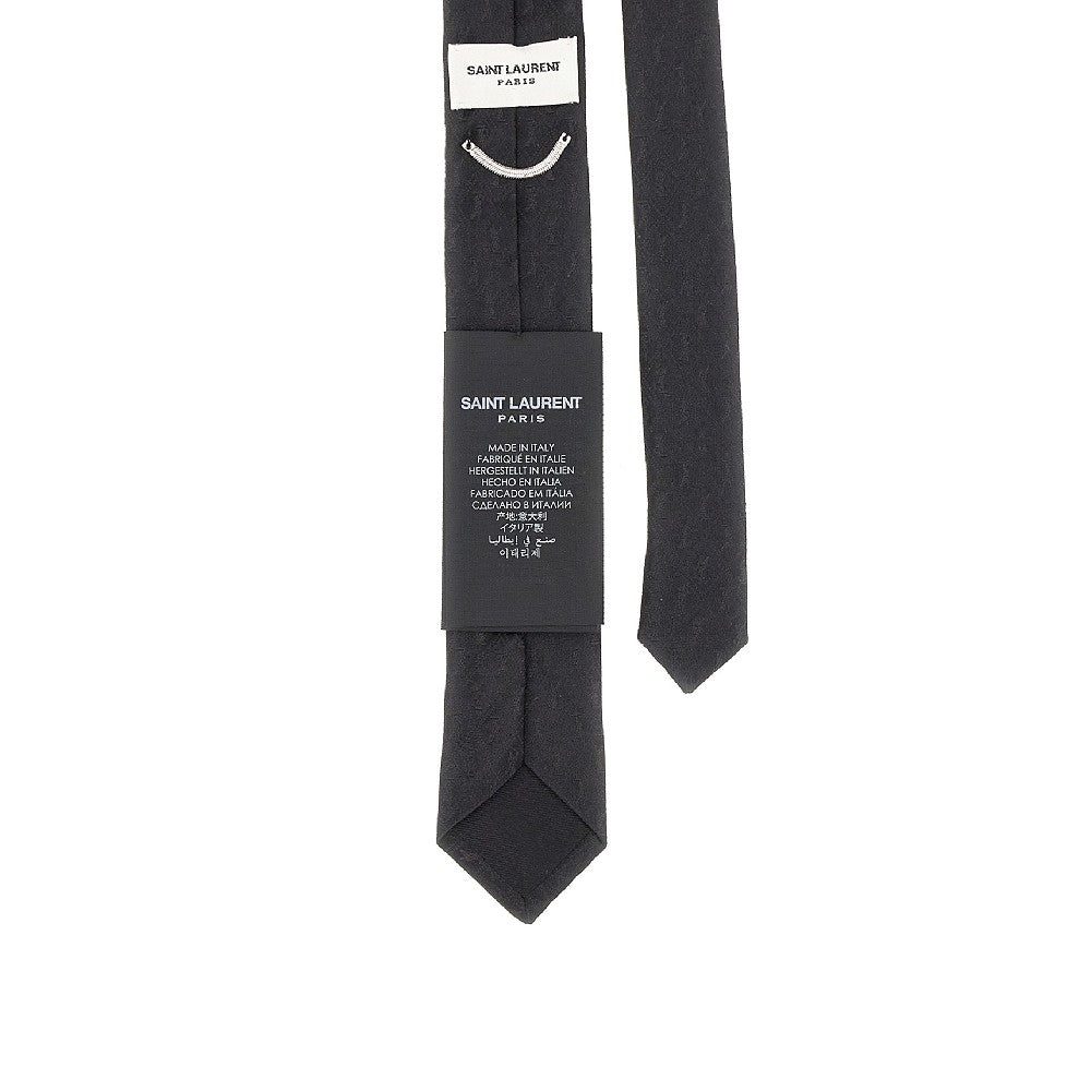 Monogram jacquard silk necktie