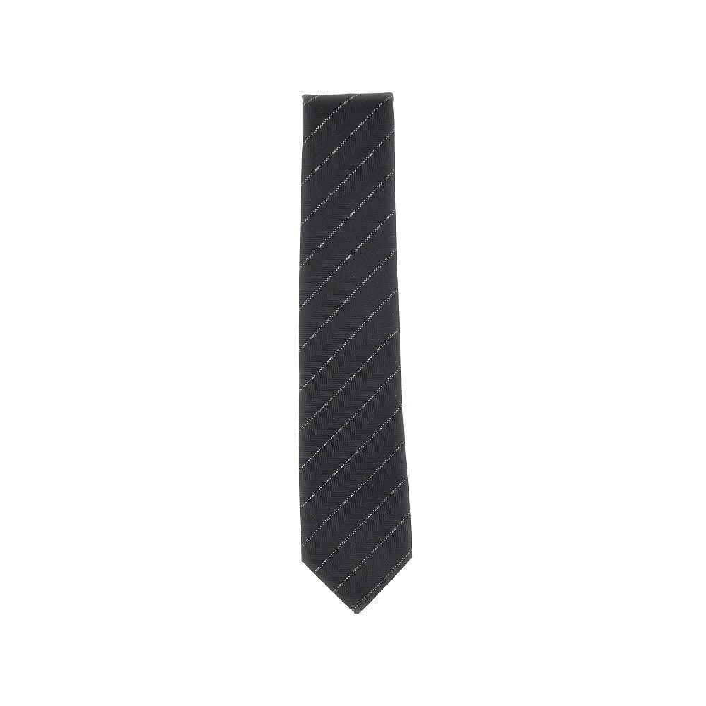 Cravatta in seta jacquard a righe