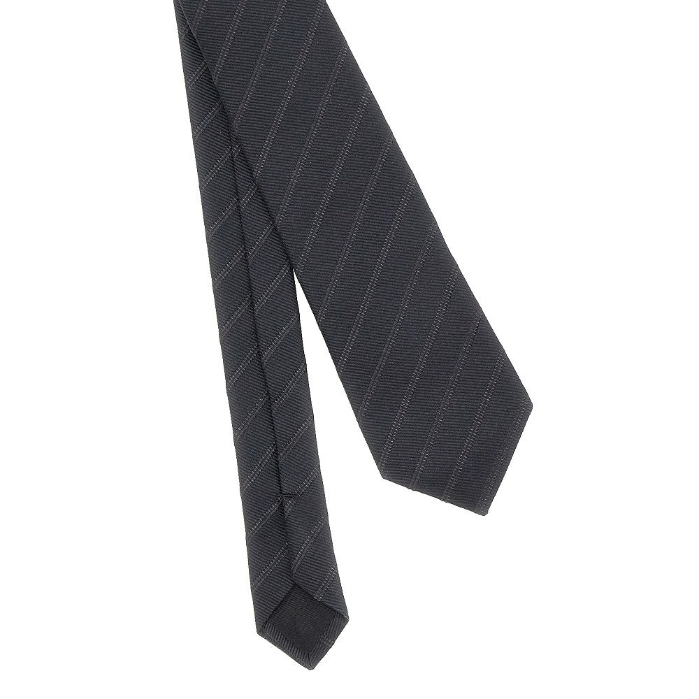 Jacquard striped silk necktie