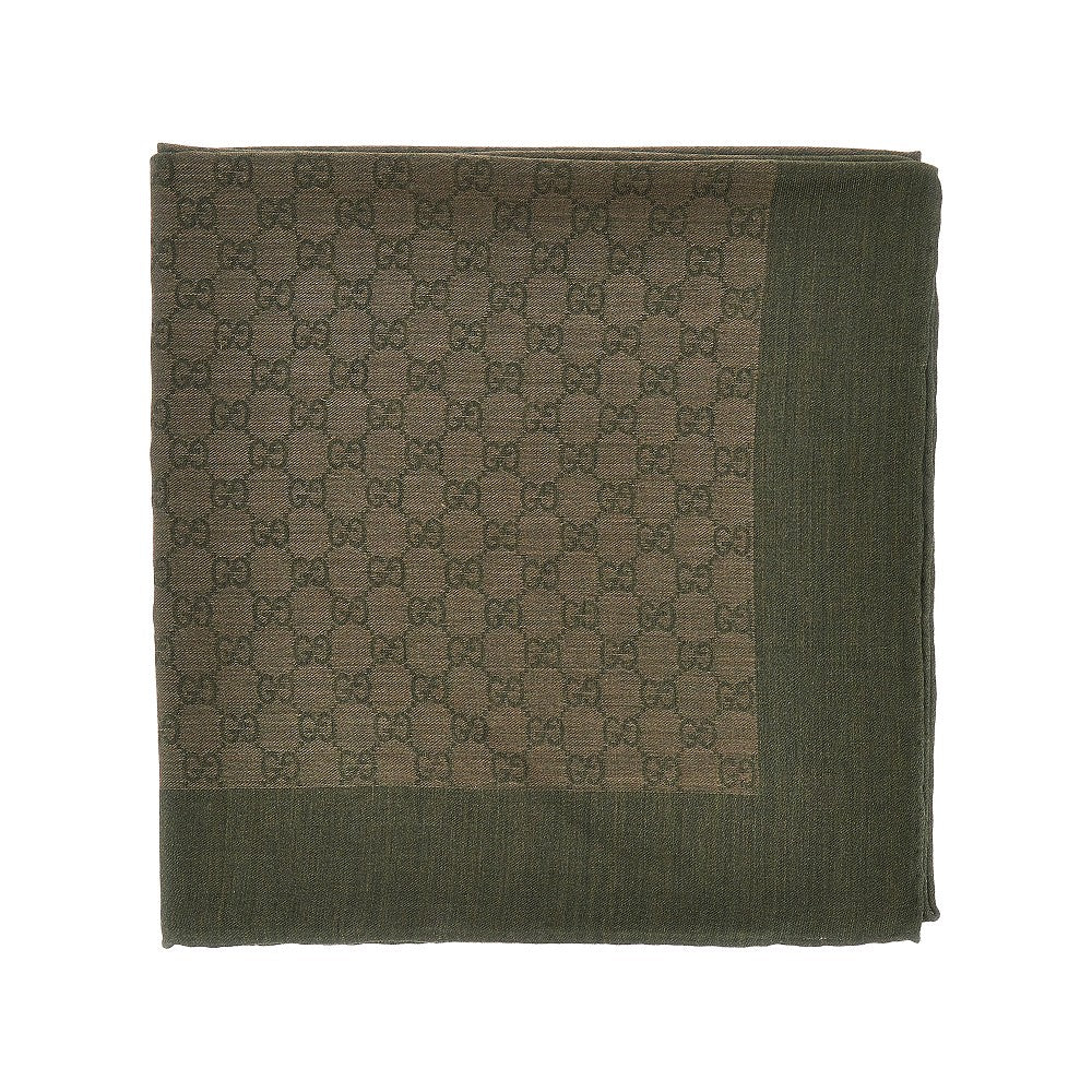 Sciarpa in misto lana e seta jacquard