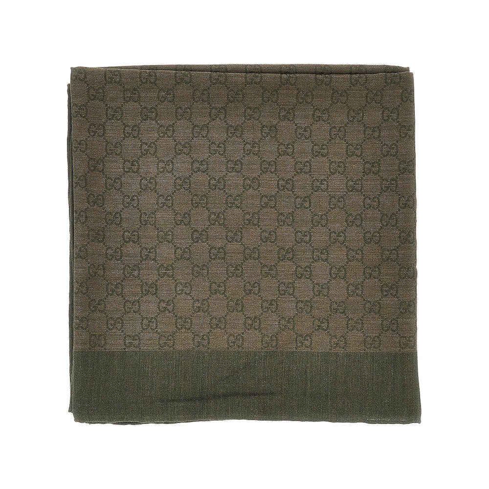 Sciarpa in misto lana e seta jacquard