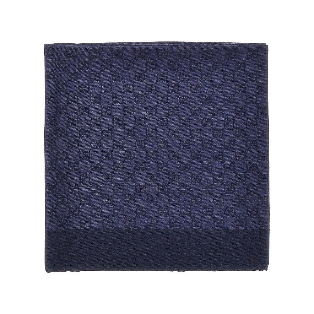 Sciarpa in misto lana e seta jacquard
