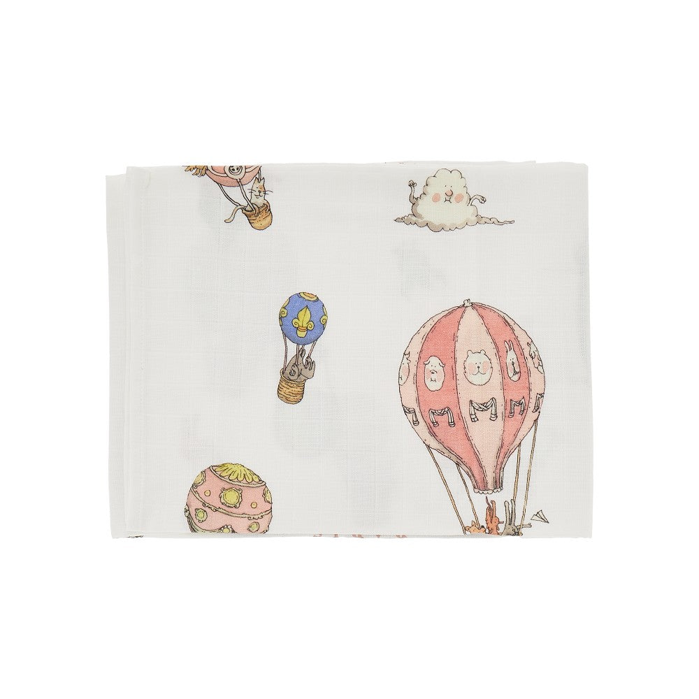 'Hot Air Balloons' organic cotton Cloth