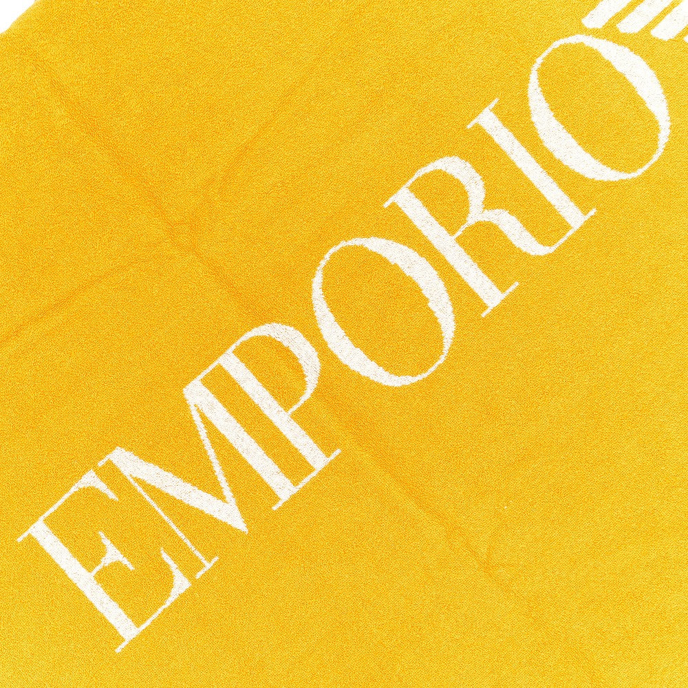 Telo mare con logo lettering in jacquard