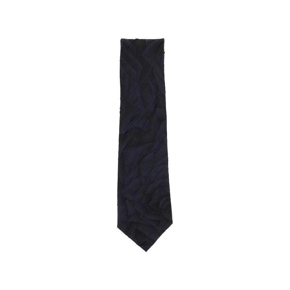 Embossed silk-blend necktie