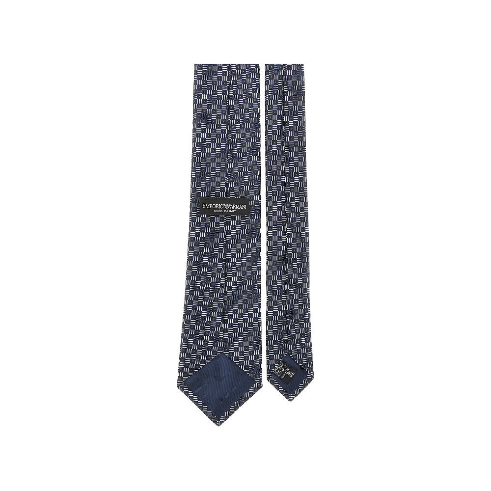 Cravatta in seta con motivo jacquard
