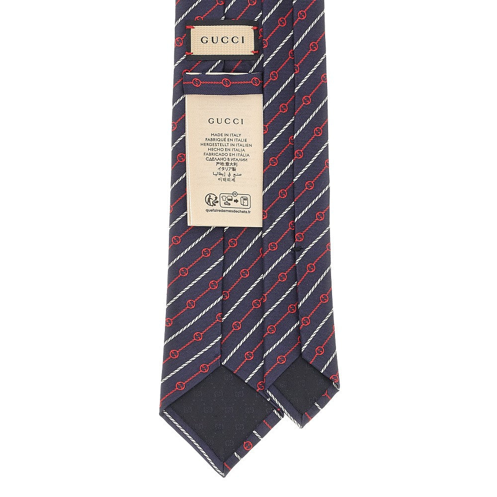 Cravatta in seta Incrocio GG e corde