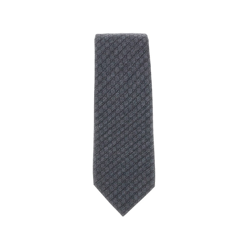 Jacquard silk and wool crepe tie