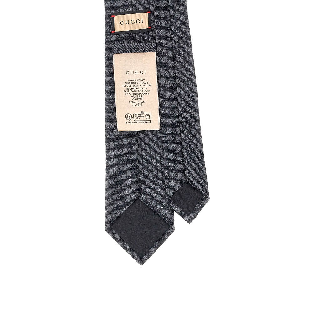 Jacquard silk and wool crepe tie