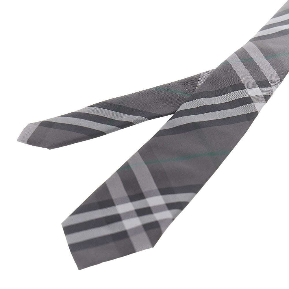 Check silk necktie