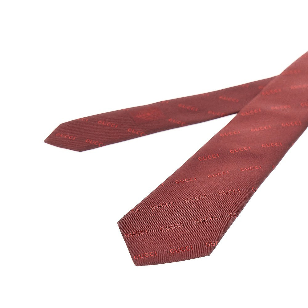 Gucci motif silk necktie