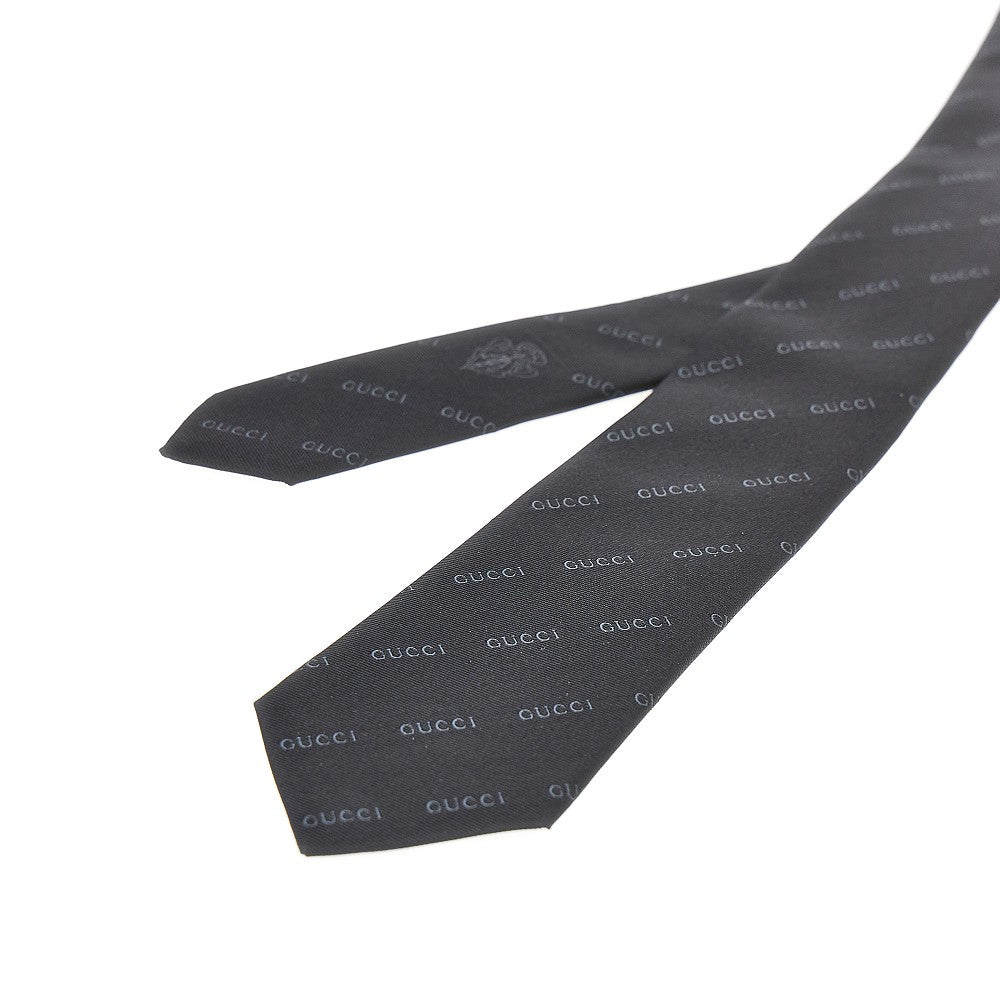 Gucci motif silk necktie