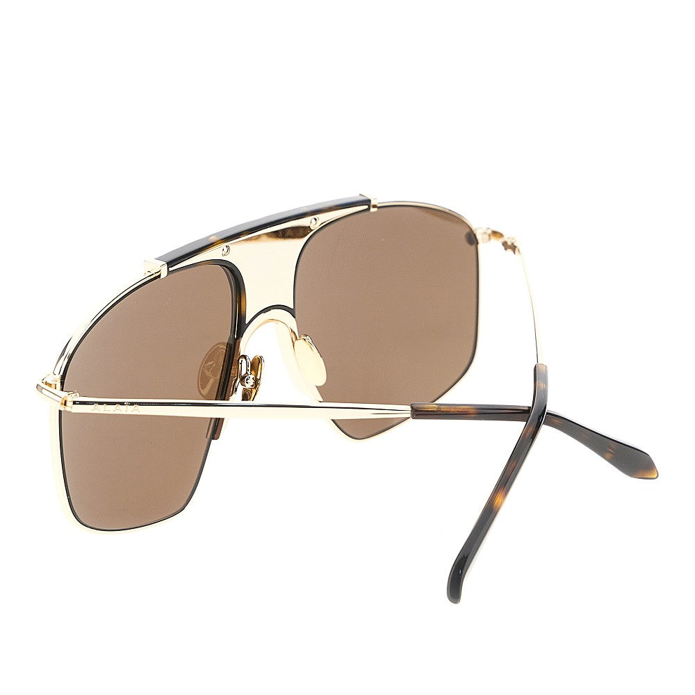 Croco-embossed aviator sunglasses