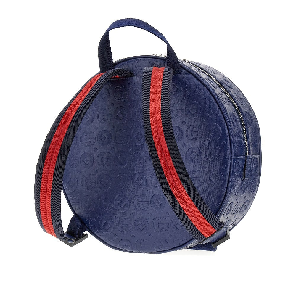 Embossed coated fabric backpack