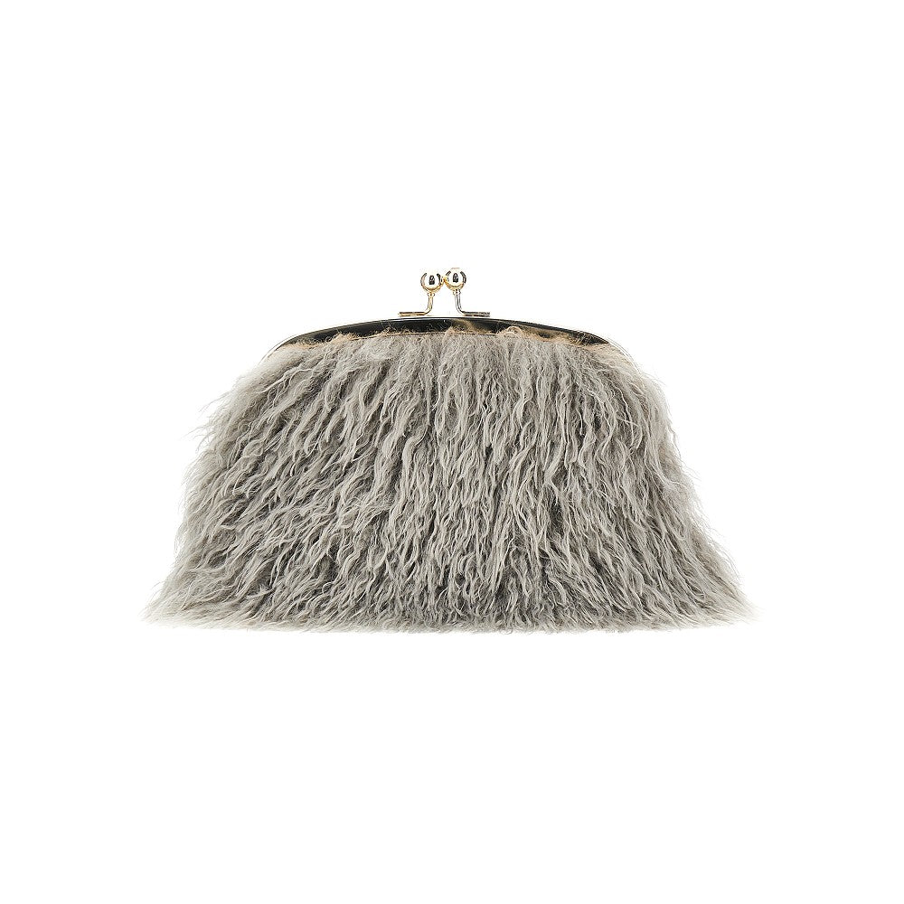 Clutch in finta pelliccia