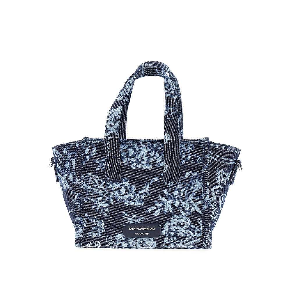 Bandana printed canvas small shopping bag