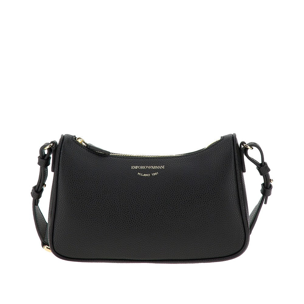 Deer-print faux leather baguette bag