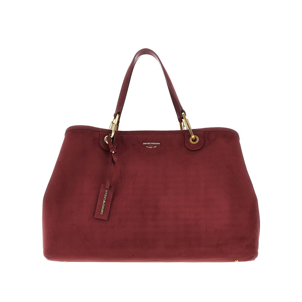 Faux suede leather large 'MyEA' shopping bag