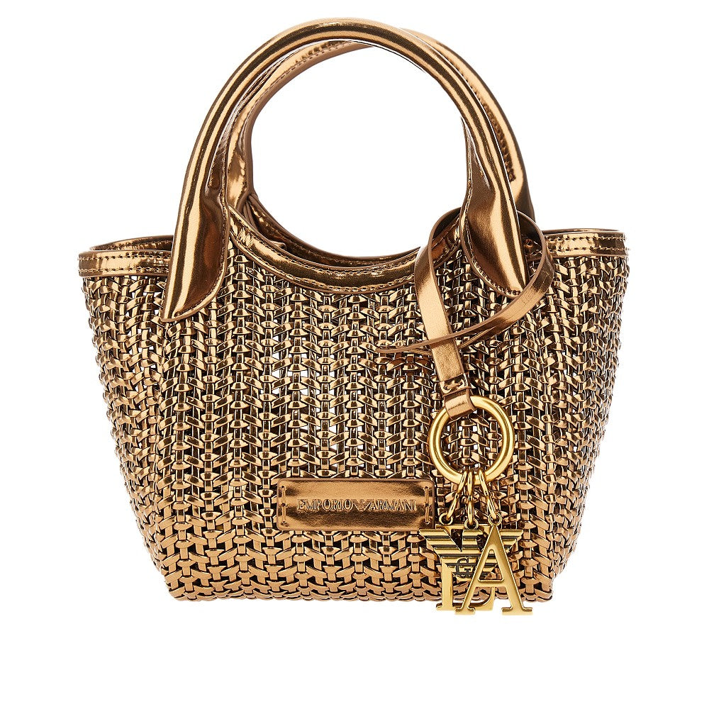 Metallic faux leather small bag
