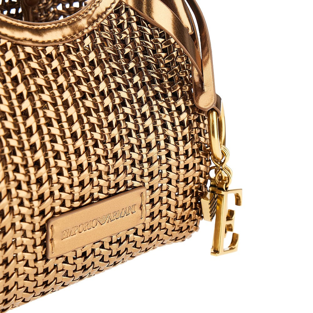 Metallic faux leather small bag
