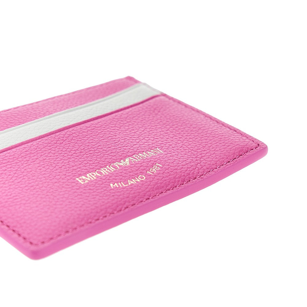 Grained leather cardholder