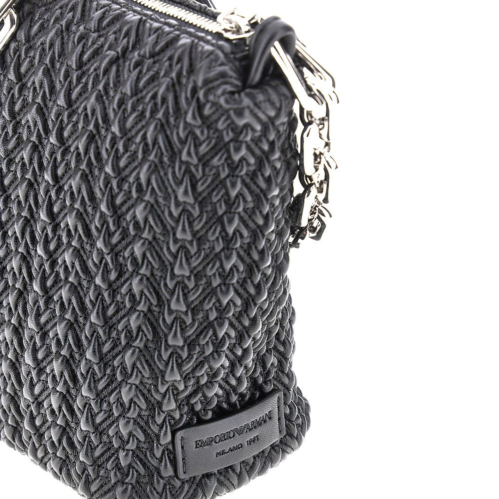 Faux leather small hobo bag