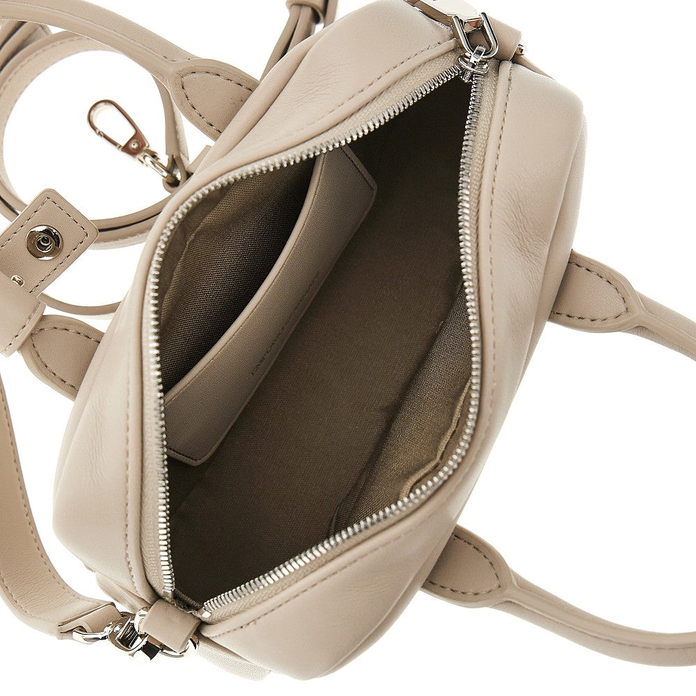 Nappa leather mini bowling bag