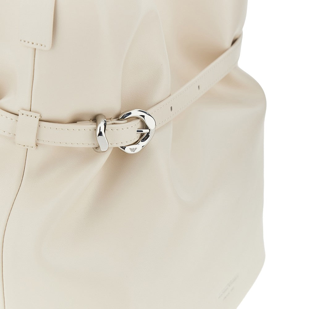 Borsa a secchiello media in pelle