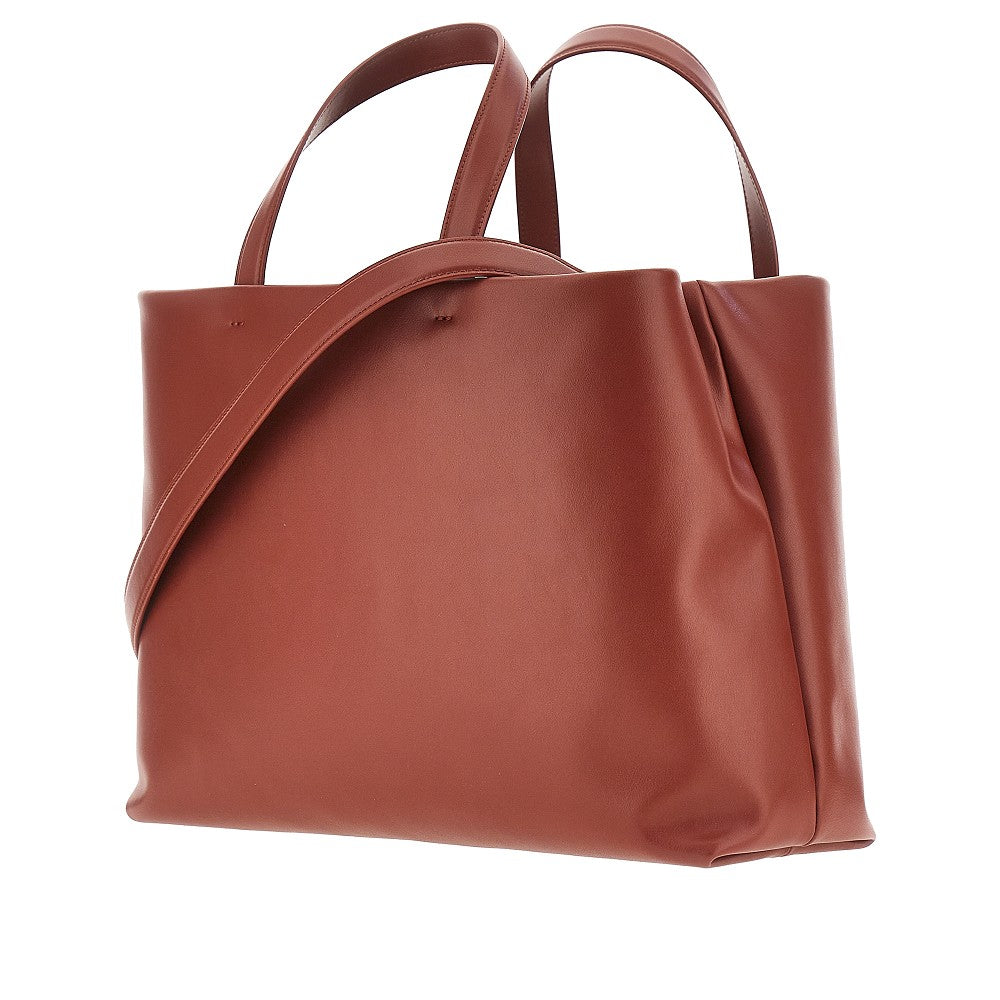 Shopping bag in pelle