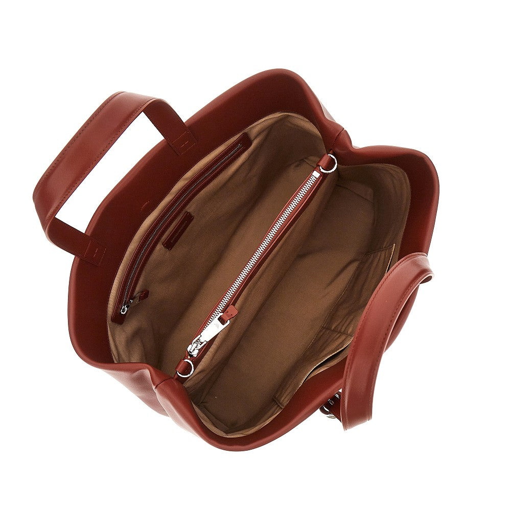Shopping bag in pelle