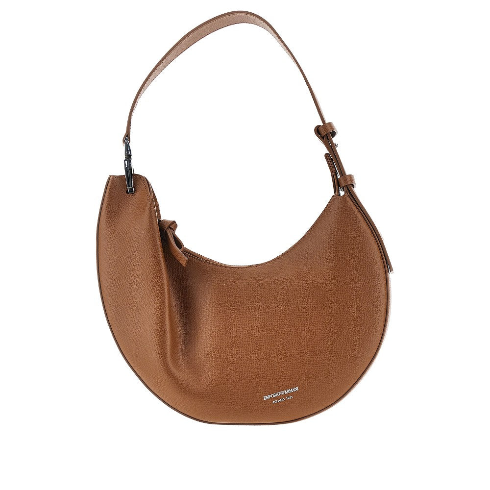 'Emporio Armani 1981' grain leather hobo bag